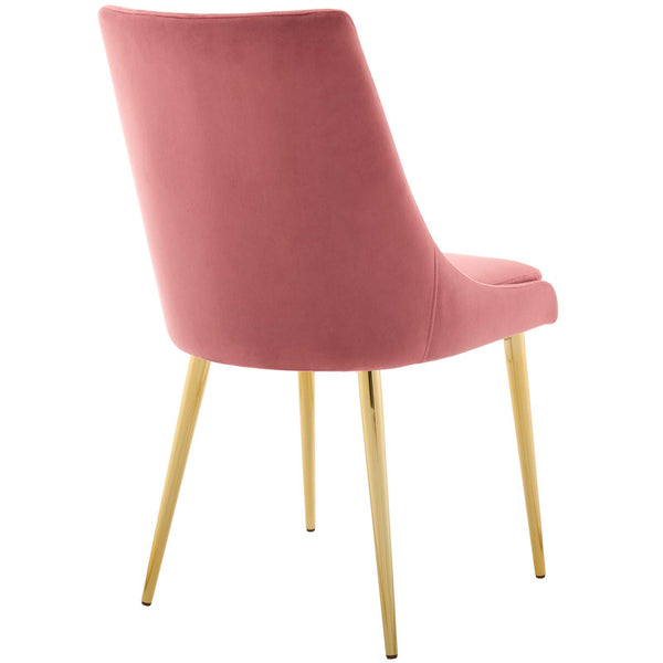 Viscount Modern Accent Performance Velvet Dining Chair Dusty Rose EEI-3416-DUS