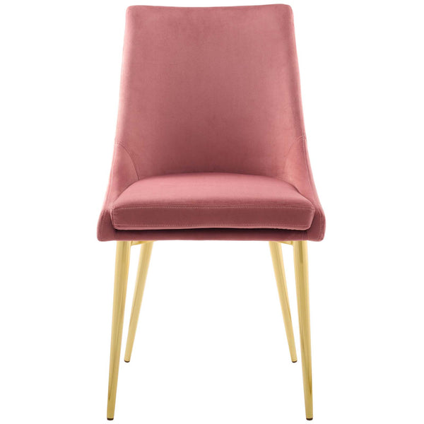 Viscount Modern Accent Performance Velvet Dining Chair Dusty Rose EEI-3416-DUS