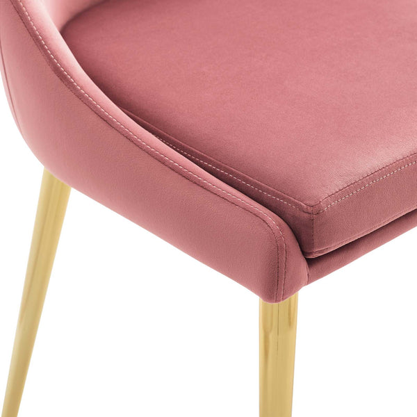 Viscount Modern Accent Performance Velvet Dining Chair Dusty Rose EEI-3416-DUS