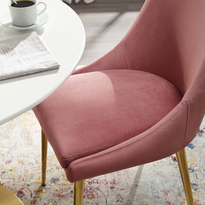 Viscount Modern Accent Performance Velvet Dining Chair Dusty Rose EEI-3416-DUS