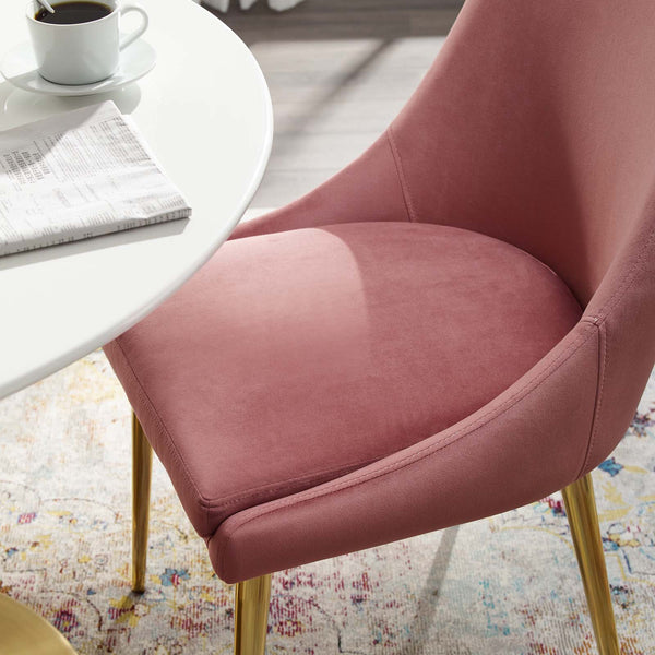 Viscount Modern Accent Performance Velvet Dining Chair Dusty Rose EEI-3416-DUS