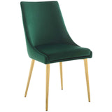 Viscount Modern Accent Performance Velvet Dining Chair Green EEI-3416-GRN