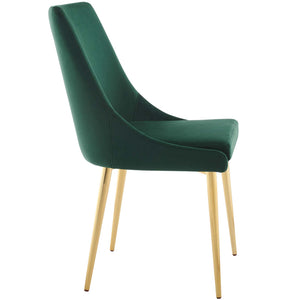 Viscount Modern Accent Performance Velvet Dining Chair Green EEI-3416-GRN