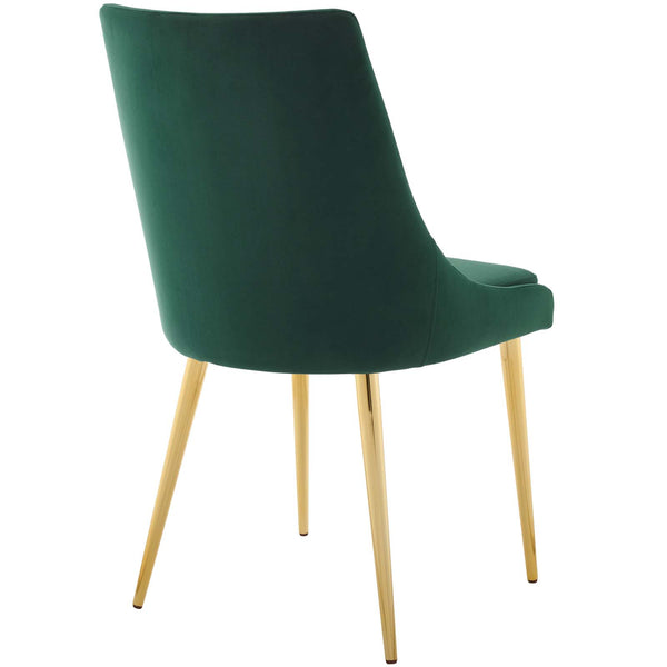 Viscount Modern Accent Performance Velvet Dining Chair Green EEI-3416-GRN