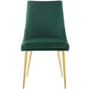 Viscount Modern Accent Performance Velvet Dining Chair Green EEI-3416-GRN