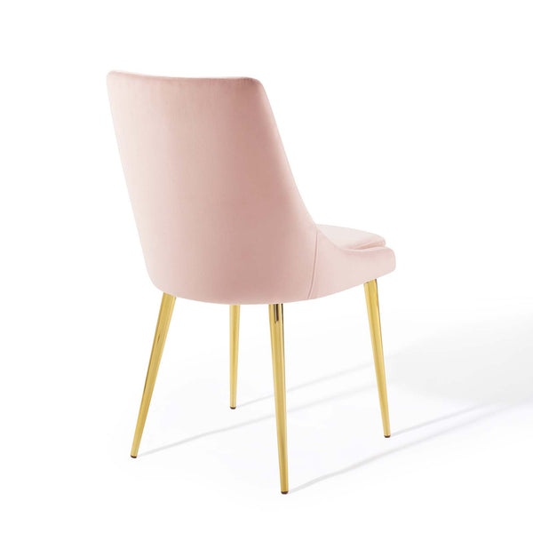 Viscount Modern Accent Performance Velvet Dining Chair Pink EEI-3416-PNK