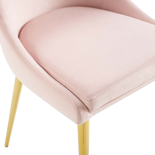 Viscount Modern Accent Performance Velvet Dining Chair Pink EEI-3416-PNK