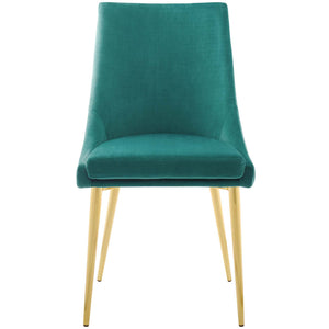 Viscount Modern Accent Performance Velvet Dining Chair Teal EEI-3416-TEA