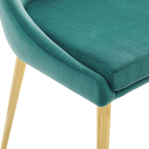 Viscount Modern Accent Performance Velvet Dining Chair Teal EEI-3416-TEA