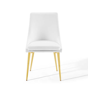 Viscount Modern Accent Performance Velvet Dining Chair White EEI-3416-WHI