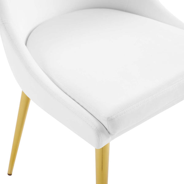 Viscount Modern Accent Performance Velvet Dining Chair White EEI-3416-WHI