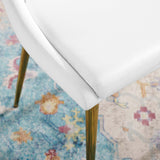Viscount Modern Accent Performance Velvet Dining Chair White EEI-3416-WHI