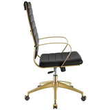 Jive Gold Stainless Steel Highback Office Chair Gold Black EEI-3417-GLD-BLK