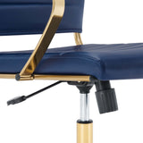 Jive Gold Stainless Steel Highback Office Chair Gold Navy EEI-3417-GLD-NAV