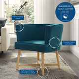 Anders Upholstered Fabric Accent Chair Azure EEI-3432-AZU