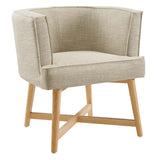 Anders Upholstered Fabric Accent Chair Beige EEI-3432-BEI