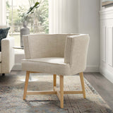 Anders Upholstered Fabric Accent Chair Beige EEI-3432-BEI