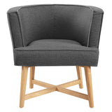 Anders Upholstered Fabric Accent Chair Gray EEI-3432-GRY