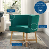 Anders Upholstered Fabric Accent Chair Teal EEI-3432-TEA