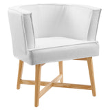 Anders Upholstered Fabric Accent Chair White EEI-3432-WHI