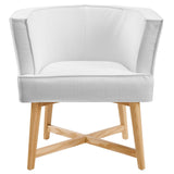 Anders Upholstered Fabric Accent Chair White EEI-3432-WHI