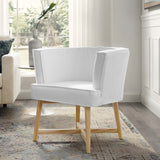 Anders Upholstered Fabric Accent Chair White EEI-3432-WHI