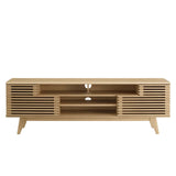 Render 71" Media Console TV Stand Oak EEI-3433-OAK