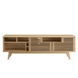 Render 71" Media Console TV Stand Oak EEI-3433-OAK