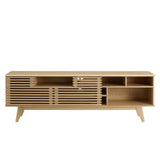 Render 71" Media Console TV Stand Oak EEI-3433-OAK