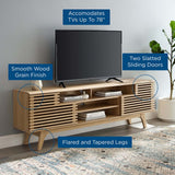 Render 71" Media Console TV Stand Oak EEI-3433-OAK