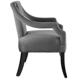 Modway Furniture Harken Performance Velvet Accent Chair Gray 26 x 23.5 x 33