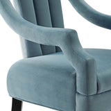 Harken Performance Velvet Accent Chair Light Blue EEI-3458-LBU