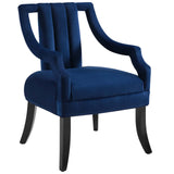 Harken Performance Velvet Accent Chair Navy EEI-3458-NAV