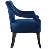 Harken Performance Velvet Accent Chair Navy EEI-3458-NAV