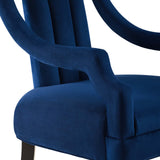 Harken Performance Velvet Accent Chair Navy EEI-3458-NAV