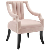 Harken Performance Velvet Accent Chair Pink EEI-3458-PNK