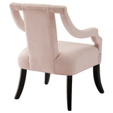 Harken Performance Velvet Accent Chair Pink EEI-3458-PNK