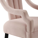 Harken Performance Velvet Accent Chair Pink EEI-3458-PNK