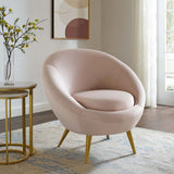 Circuit Performance Velvet Accent Chair Pink EEI-3461-PNK