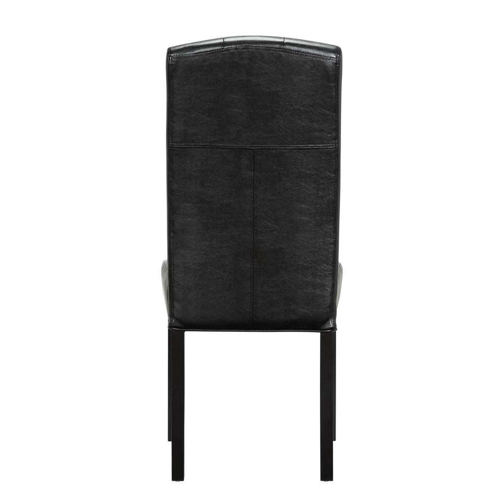 Perdure Dining Chairs Vinyl Set of 4 Black EEI-3464-BLK