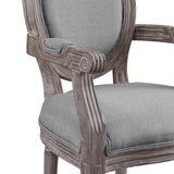 Emanate Dining Armchair Upholstered Fabric Set of 2 Light Gray EEI-3465-LGR