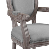 Emanate Dining Armchair Upholstered Fabric Set of 4 Light Gray EEI-3466-LGR