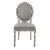 Emanate Dining Side Chair Upholstered Fabric Set of 2 Light Gray EEI-3467-LGR