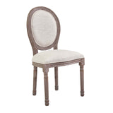 Emanate Dining Side Chair Upholstered Fabric Set of 4 Beige EEI-3468-BEI