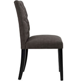 Duchess Dining Chair Fabric Set of 2 Brown EEI-3474-BRN