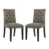Duchess Dining Chair Fabric Set of 2 Granite EEI-3474-GRA