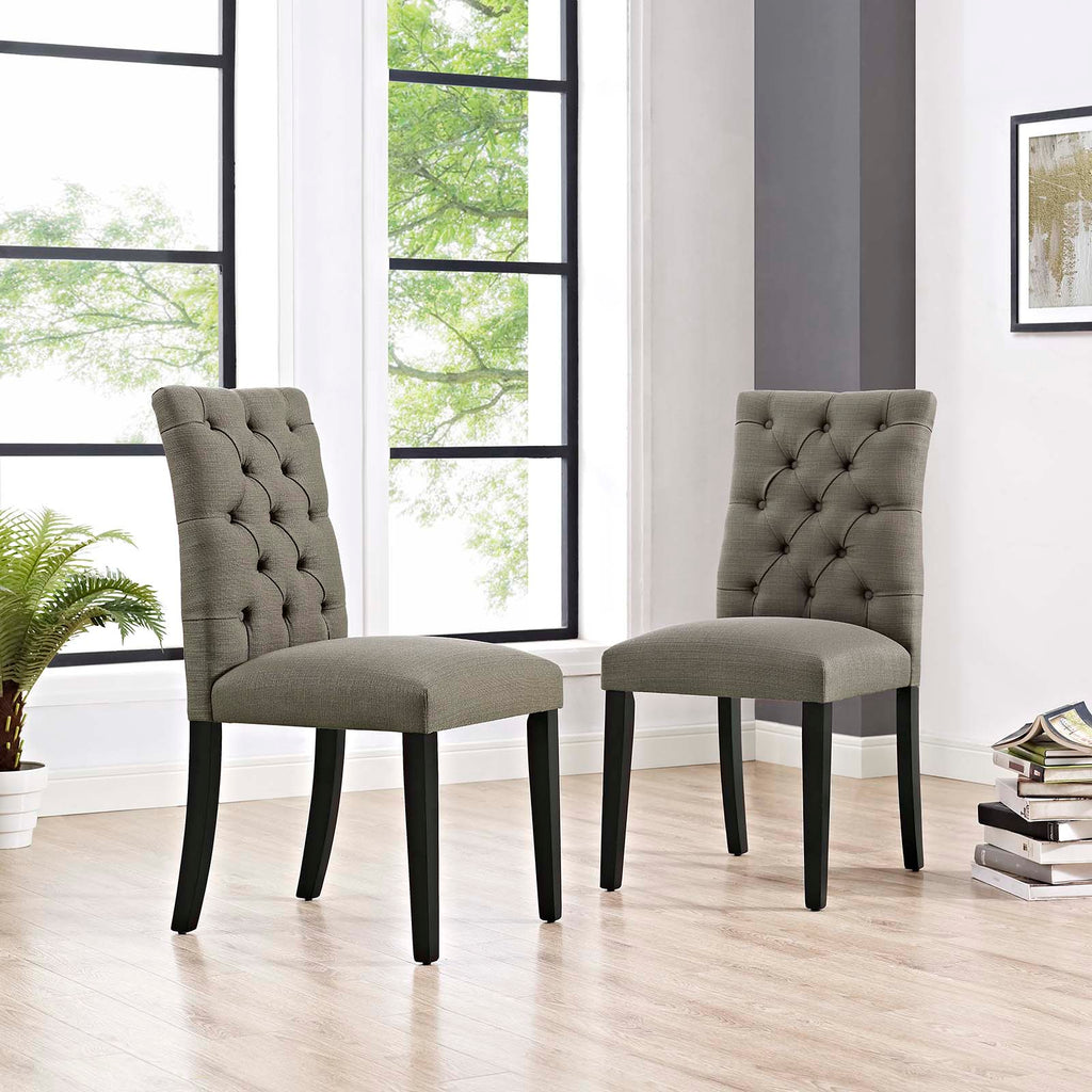Duchess Dining Chair Fabric Set of 2 Granite EEI-3474-GRA