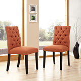 Duchess Dining Chair Fabric Set of 2 Orange EEI-3474-ORA