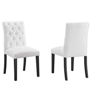 Modway Furniture Duchess Dining Chair Fabric Set of 2 0423 White EEI-3474-WHI