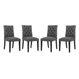 Duchess Dining Chair Fabric Set of 4 Gray EEI-3475-GRY
